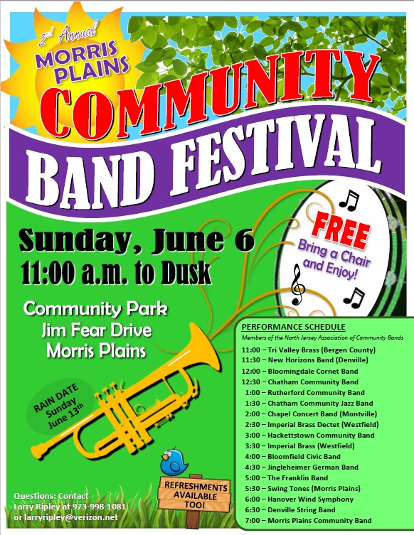 Morris Plains Festival Poster 2021 Hanover Wind Symphony